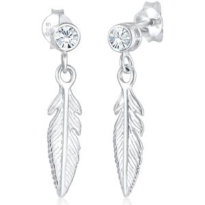 Elli Dames Oorbellen Veerhangers, .925 Sterling Silver, Swarovski Kristallen