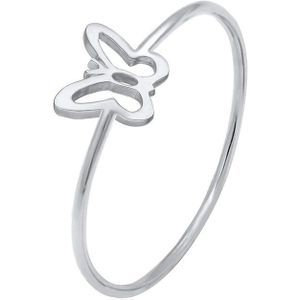 Elli Dames Ring Dames Vlinder Motief Trend in 925 sterling zilver