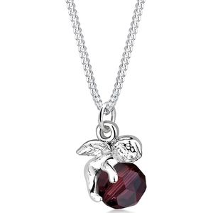 Elli Halsketting Dames Hanger Engel met Kristal in 925 Sterling Zilver