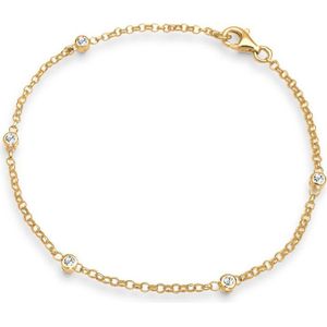 Elli Dames Armband Dames Elegant Modern met kristallen in 925 Sterling Zilver