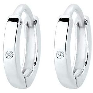 Elli DIAMONDS - Creolen Diamant (0.01 ct.) 925 Sterling Silber Damen (67.99 € / 1 ct)