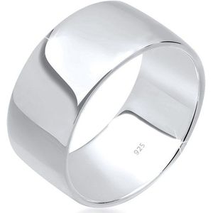 Elli Damesring Stacking Basic breed in 925 sterling zilver, 56 EU, Facetgeslepen, Zonder