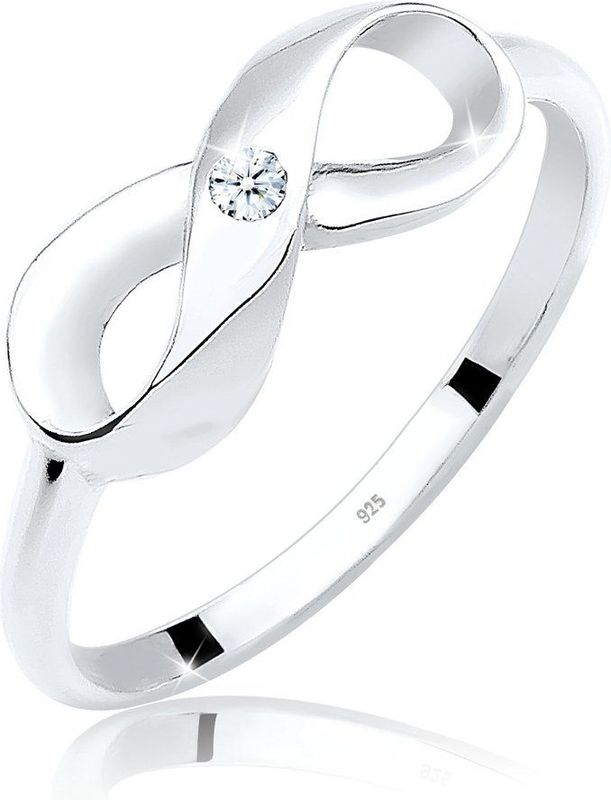 Infinity - Ring - Zilver - Echte Diamant - Handgemaakt
