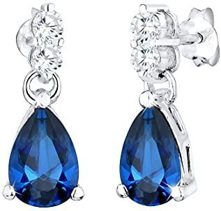 Elli - Oorbellen - Zilver - Druppelvorm - Zirkonia Kristallen