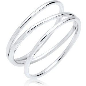 Elli Damesring wikkelring filigraan blogger trend in 925 sterling zilver, 56 EU, Facetgeslepen, Zonder