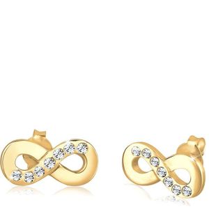 Infinity - Oorbellen - Verguld - 925 Sterling Zilver - Kristallen