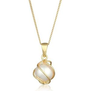 Elli PREMIUM - Spirale synthetische Perlen 375 Gelbgold Ketten 1 ct Damen (249.99 € / 1 ct)