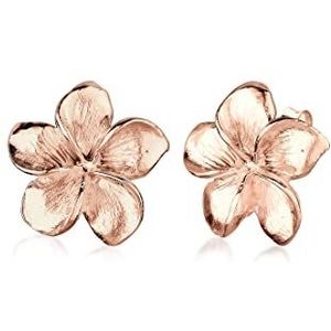 Elli Oorbellen Dames Oorbellen Frangipani Bloem Natuur Filigraan in 925 Sterling Zilver