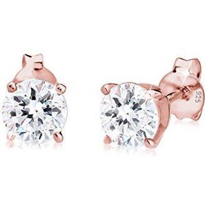 Elli Oorbellen Dames Fonkelend Rond met Kristallen in 925 Sterling Zilver