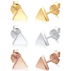 Elli Oorbellen 925 Sterling Zilver roségoud verguld Set drieh