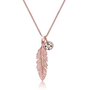 Elli - Elli Halskette Feder Boho Kristalle 925 Silber Ketten 1 ct Damen (55.99 € / 1 ct)