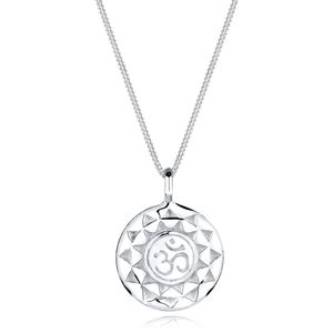 Elli Halsketting dames Yoga Talisman Om Mantra in 925 sterling zilver, 450, Facetgeslepen, Zonder