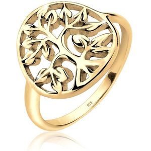 Elli - Damesring - Bloemen - 925 Sterling Zilver - Verguld