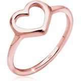 Elli - Ring - 925 Sterling Zilver - Dames Hart Cut-Out Basic