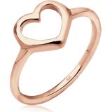 Elli - Ring - 925 Sterling Zilver - Dames Hart Cut-Out Basic