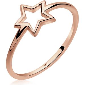 Elli Dames Ring Ster Uitgesneden Symbool in 925 Sterling Zilver