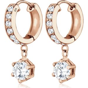 Elli - Creolen Zirkonia Elegant Funkelnd 925 Silber 1 ct Damen (79.99 € / 1 ct)