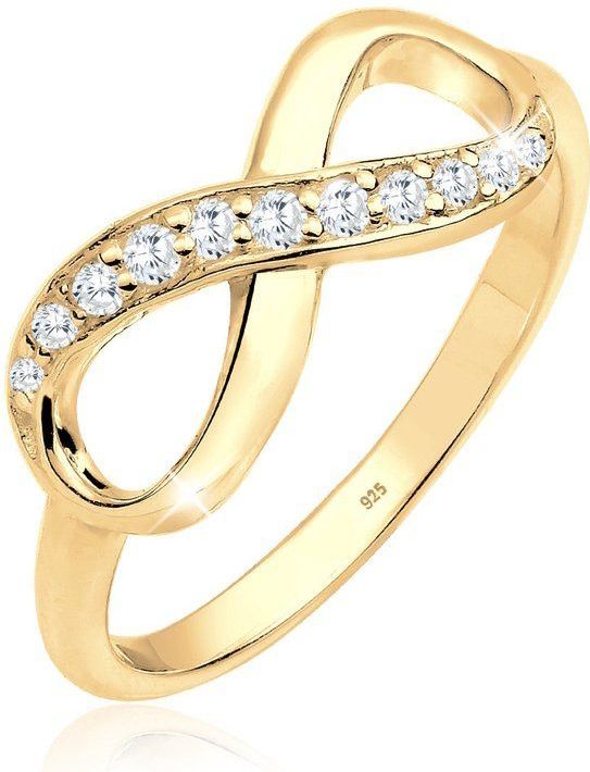 Elli Fingerring Infinity Zirkonia Eye Catcher 925 Sterling Silber, Infinity