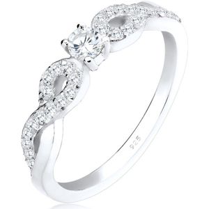 Elli Dames Ring Dames Infinity met Zirkonia Kristallen in 925 Sterling Zilver