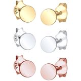 Elli Oorbellen 925 Sterling Zilver Rond tricolor