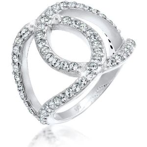 Elli Dames Ring LoveKnots Kristalle 925 Sterling Silber