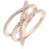 Ring - Kristallen - 925 Sterling Zilver - Luxe Ontwerp