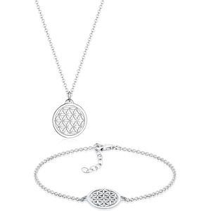Elli Sieradenset levensbloem 925 sterling zilver, 450, Sterling zilver