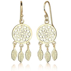 Elli Dames oorbellen 925 sterling zilver, Eén maat, Facetgeslepen, Geen edelsteen