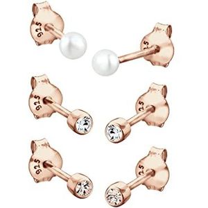 Elli - Oorstekers - 925 Sterling Zilver - Kristallen - Facetgeslepen