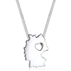 Elli - Länderumriss Deutschland Herz 925 Silber Ketten 1 ct Damen (39.89 € / 1 ct)