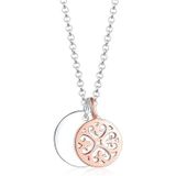 Halsketting - Tweekleurig - 925 Sterling Zilver - 45 cm