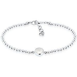 Elli Damesarmband met maansteen en ballen in 925 sterling zilver, 16 cm, Facetgeslepen, Maansteen