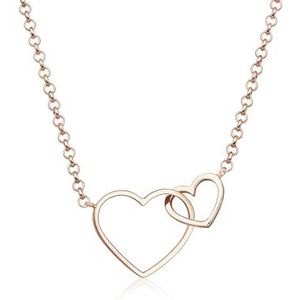 Elli Halsketting Hartje 925 Sterling Zilver rosegoud verguld