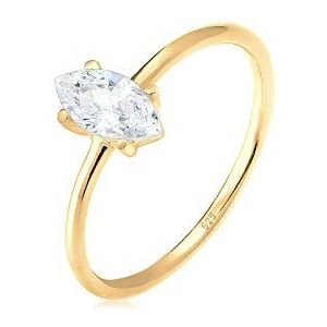 Elli Dames Ring Elli Ringen Marquise zirconia minimalistisch 925 zilver