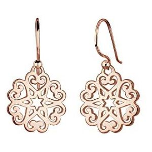 Elli Dames Oorbellen Dames Ornament Hart Sterren in 925 Sterling Zilver Rose Goud Geplateerd