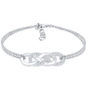 Armband - Infinity - Zilver - Swarovski Kristallen