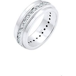 Elli Klassieke damesring met kristallen, 58 EU, Sterling zilver, Kristal