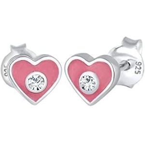 Elli Oorbellen Kind Herz Kristalle 925 Sterling Silber