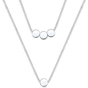 Elli Gliederkette »Layer 2-lagig mit Kreisen 925 Silber«