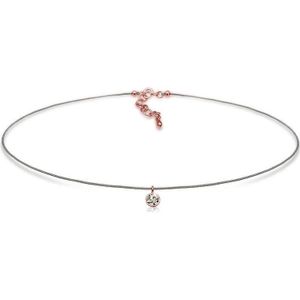 Elli Halsketting Choker Swarovski® Kristal 925 Zilver Roze