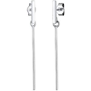 Elli Vrouwen bengelen rechthoek Geo Trend 925 Sterling zilveren oorbellen, Sterling zilver, Ohne