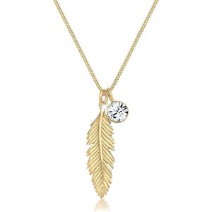 Elli - Elli Halskette Feder Boho Kristalle 925 Silber Ketten 1 ct Damen (69.99 € / 1 ct)