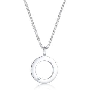 Elli Diamonds Halsketting voor dames, cirkel, oneindigheid, diamant (0,015 ct) in 925 sterling zilver, Facetgeslepen, Diamant
