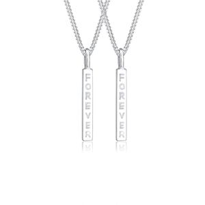 Elli Vrouwen vrienden formulering 925 sterling zilveren sieraden set van lengte 45cm, Sterling zilver Zilver