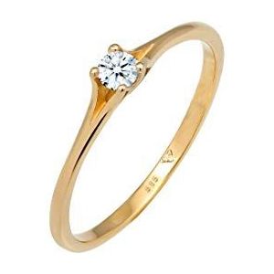 Elli DIAMONDS - Verlobung Vintage Diamant (0.06 ct.) 585 Gelbgold Ringe 1 ct Damen (379.99 € / 1 ct)