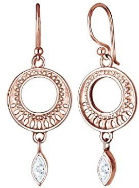 Elli Premium Paar Ohrhänger »Ohrhänger Ornament Zirkonia 925 Sterling Silber«