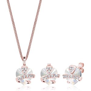 Elli - Herz Glamourös Kristalle 925 Silber Schmuck-Set 1 ct Damen (89.99 € / 1 ct)