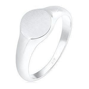 Elli Ring dames zegelring mat trend in 925 sterling zilver, 54 EU, Sterling zilver