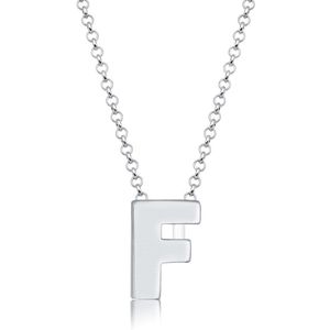 Elli Halskette Damen Buchstabe F Initialen Minimal in 925 Sterling Silber