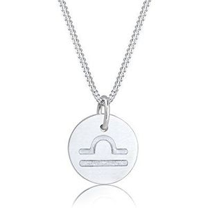 Elli Dames echt sieraad halsketting zilveren ketting ketting met hanger ster ster sterrenbeeld astro trend Swarovski kristallen sterling zilver 925 45 cm lengte, Balance, Sterling zilver, Zonder